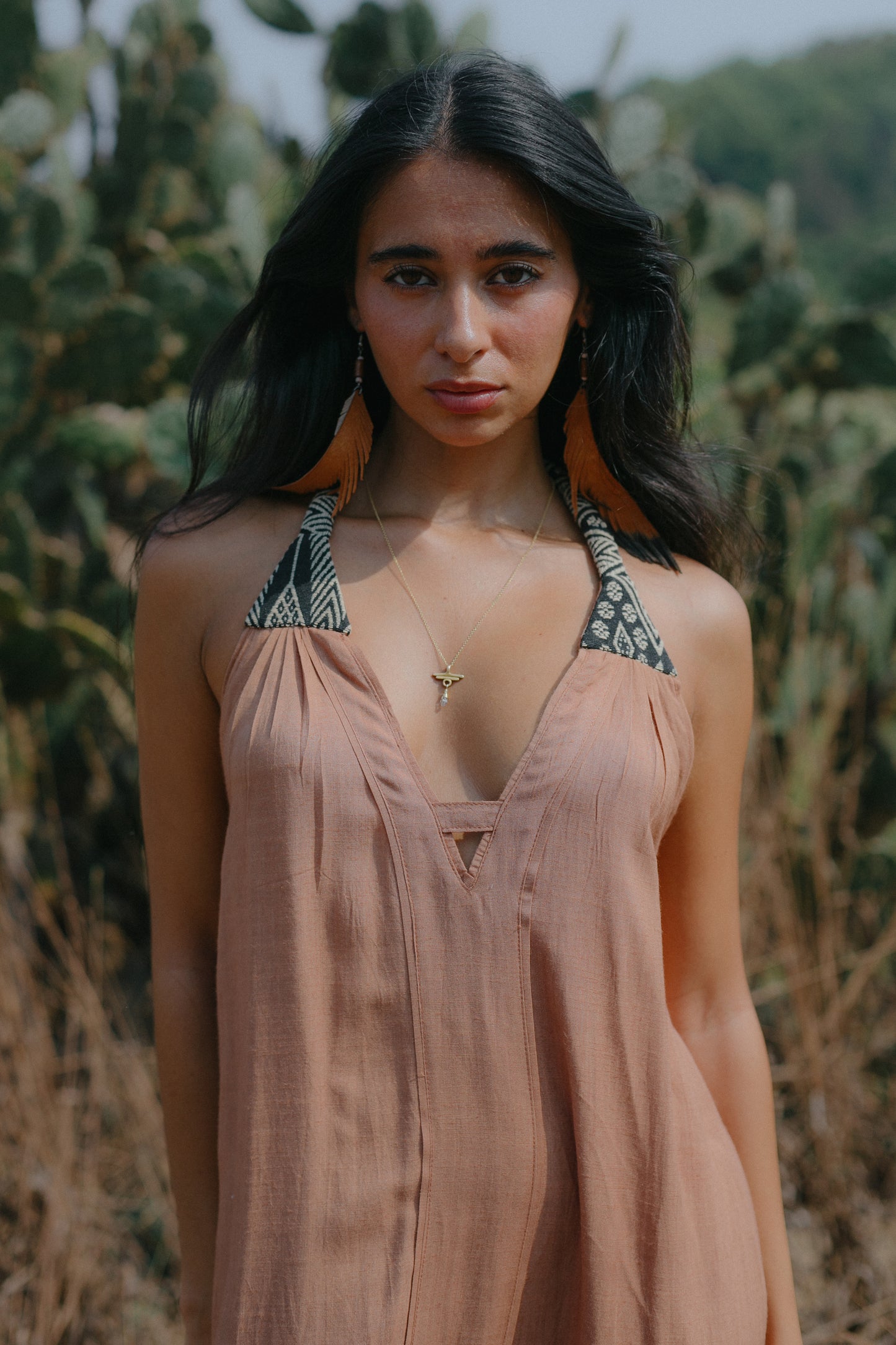 The Amanzi Dress - Dusty Light Brown