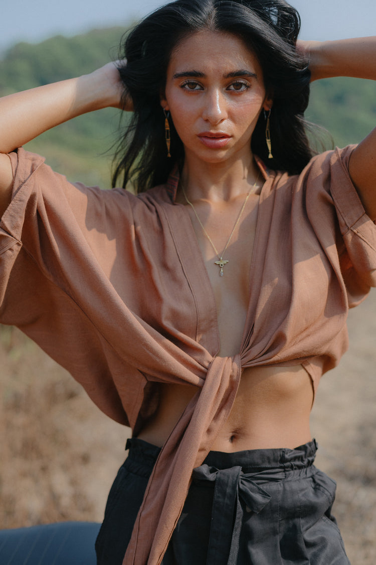 Yanssa Top dusty light brown