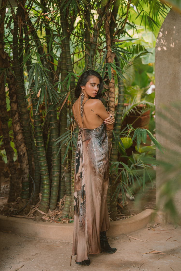 Alma dress -Smoky fig