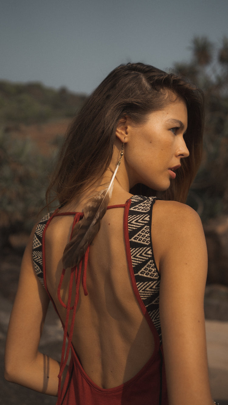 The Nalaya Dress - Rusty Red