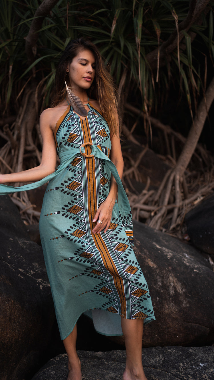 The Diamond Dress - Turquoise