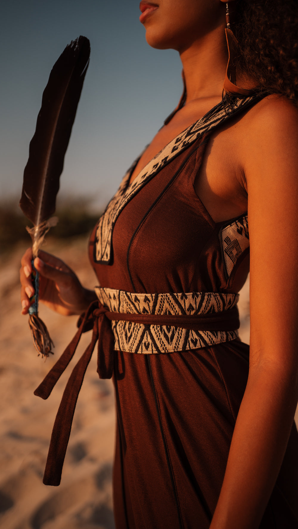 The Nalaya Dress - Brown