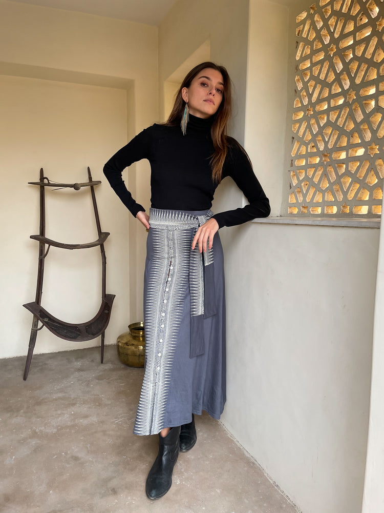 Vinonna Skirt - Silver blue