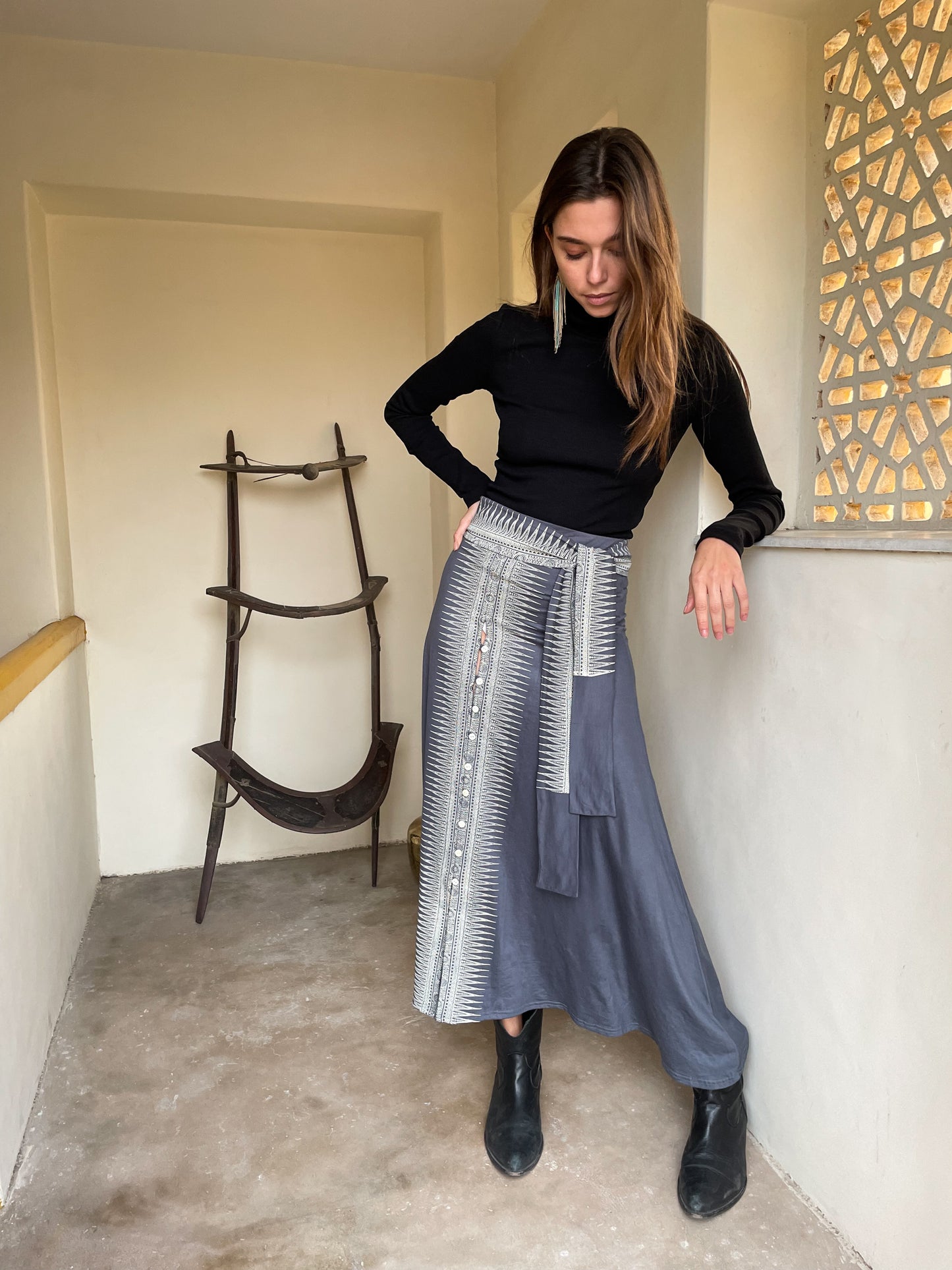 Vinonna Skirt - Silver blue