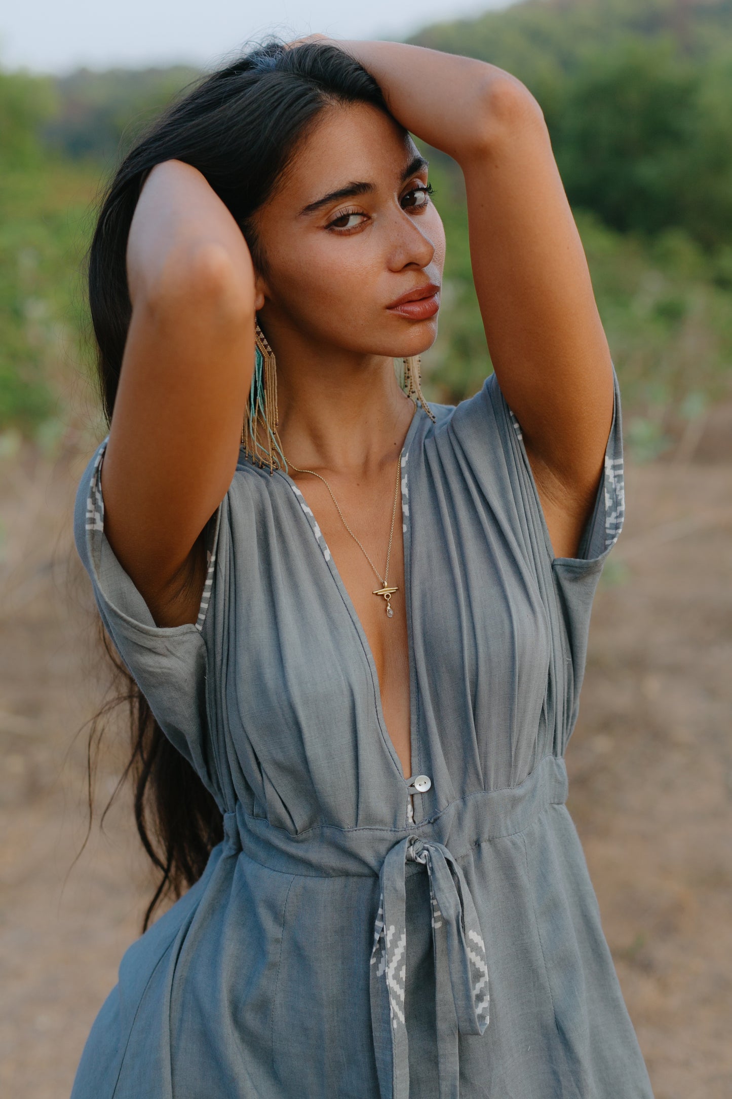 The Willow Dress - Dusty Blue