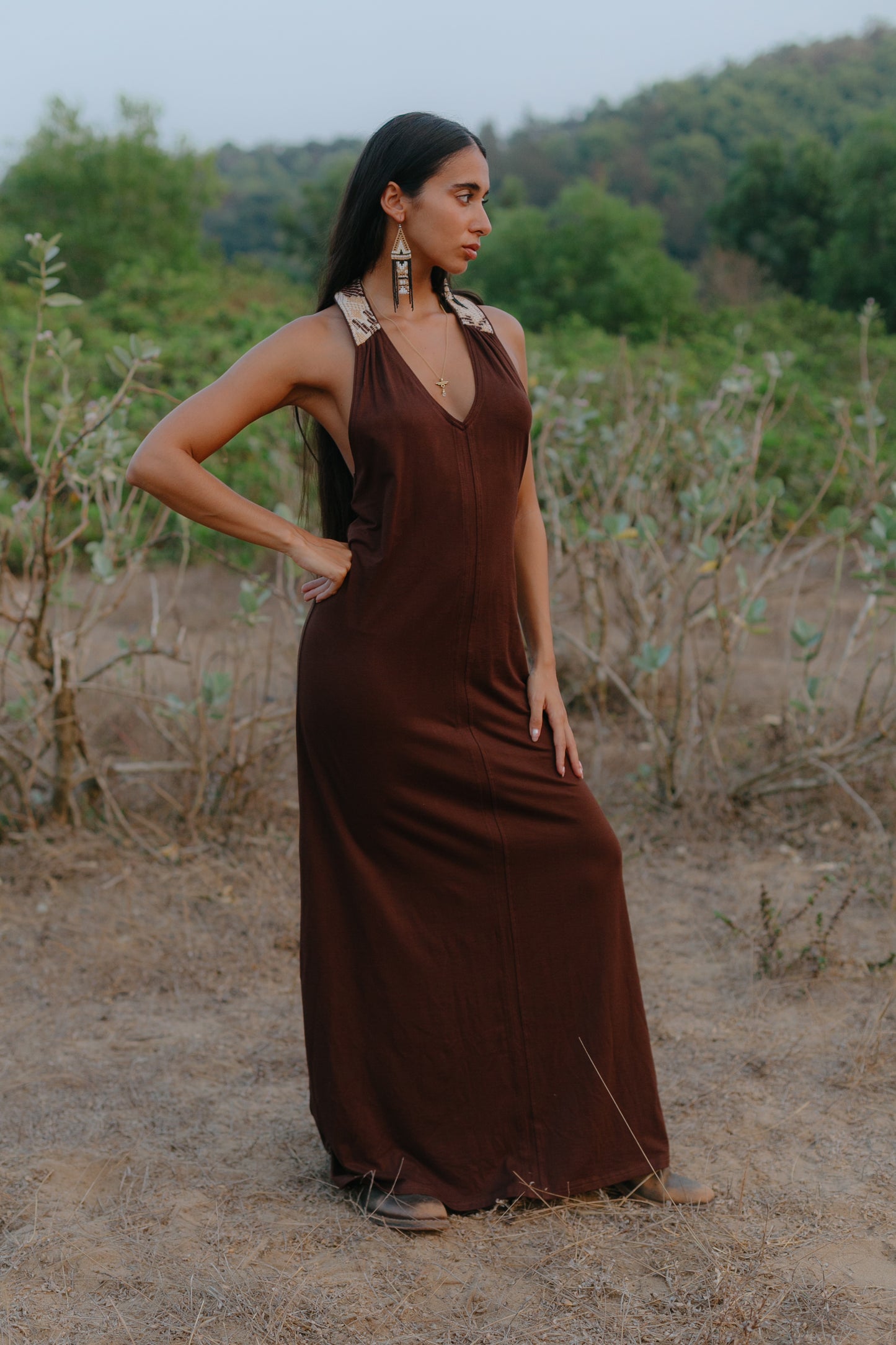 Makai Dress - Brown