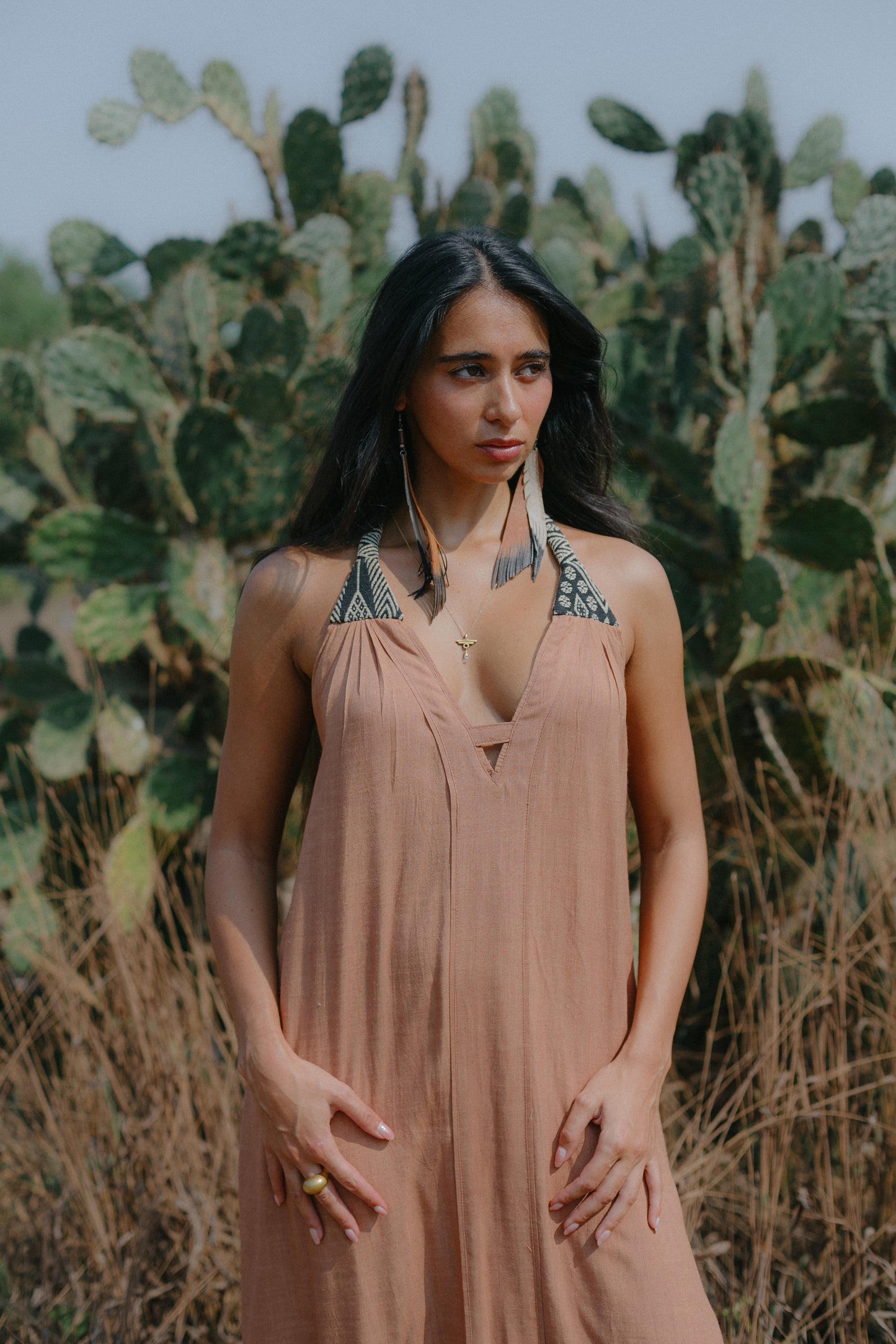 The Amanzi Dress - Dusty Light Brown