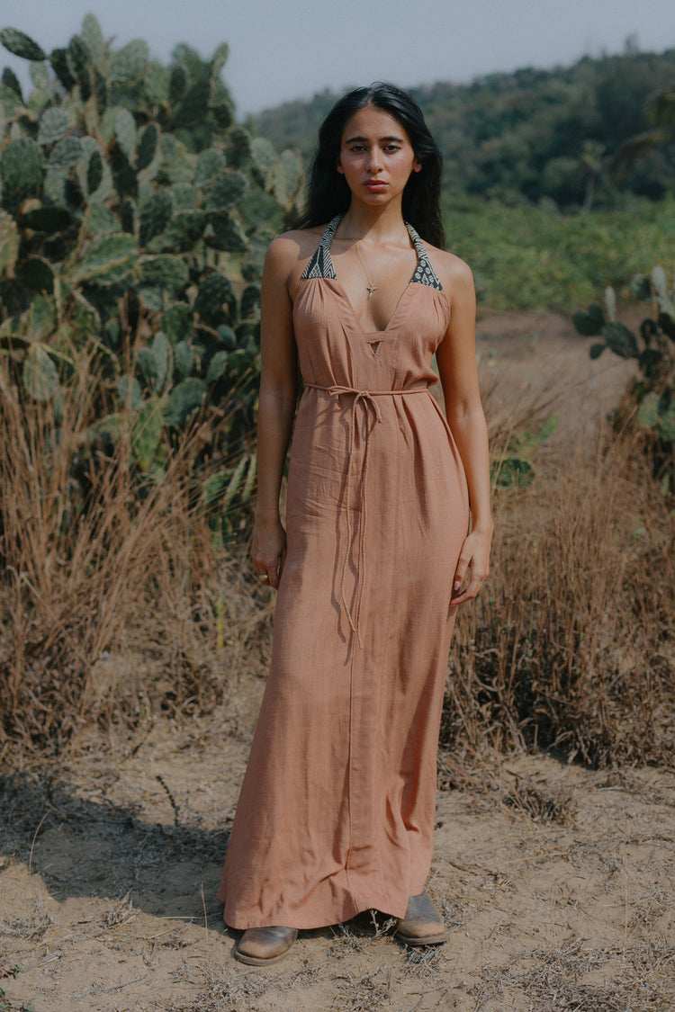 The Amanzi Dress - Dusty Light Brown