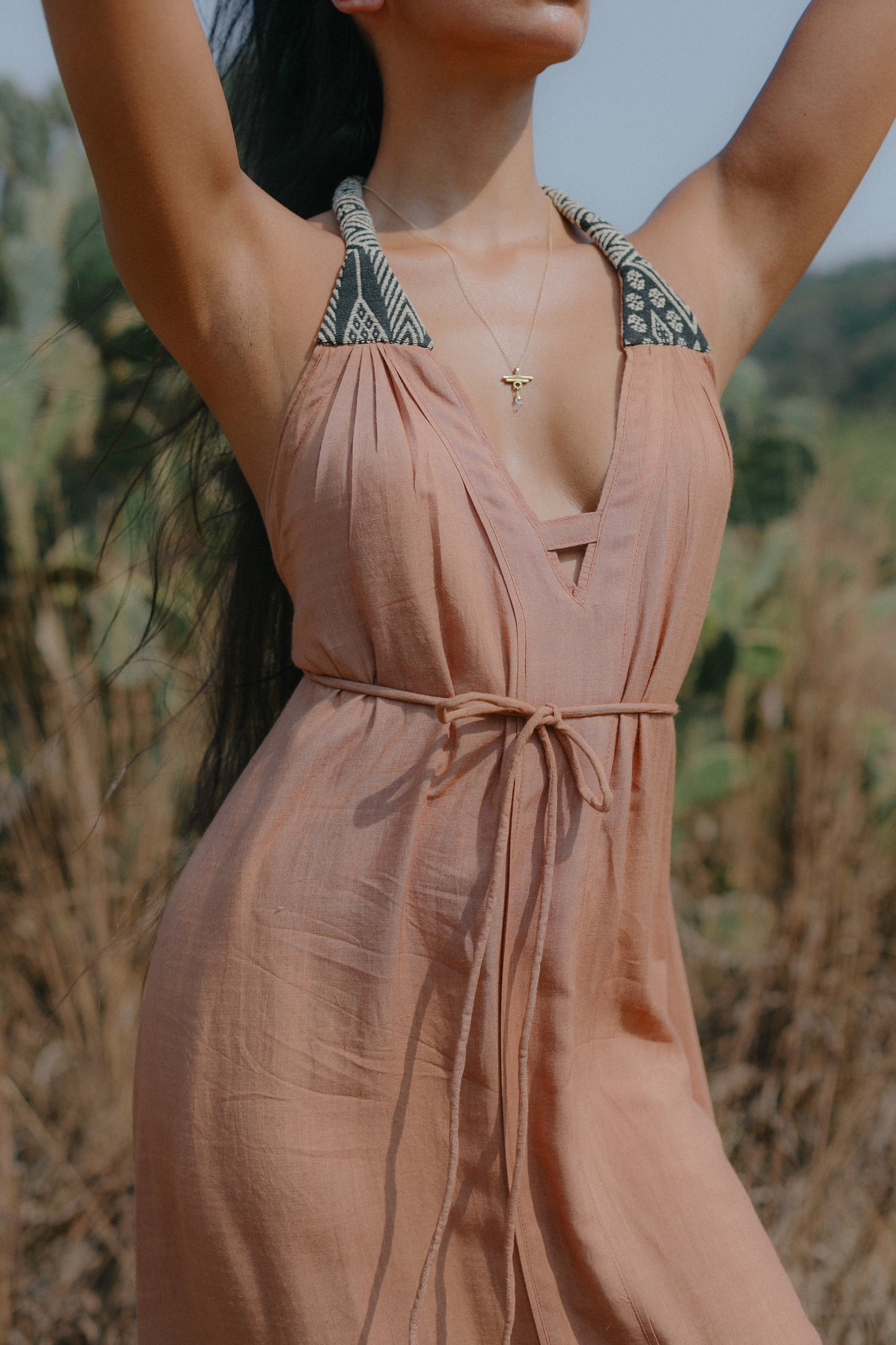 The Amanzi Dress - Dusty Light Brown