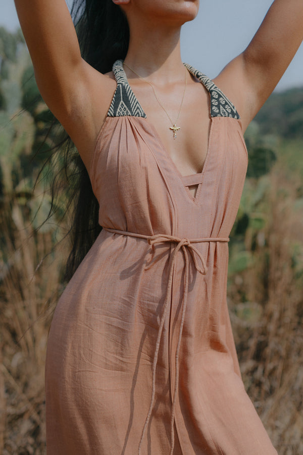 The Amanzi Dress - Dusty Light Brown