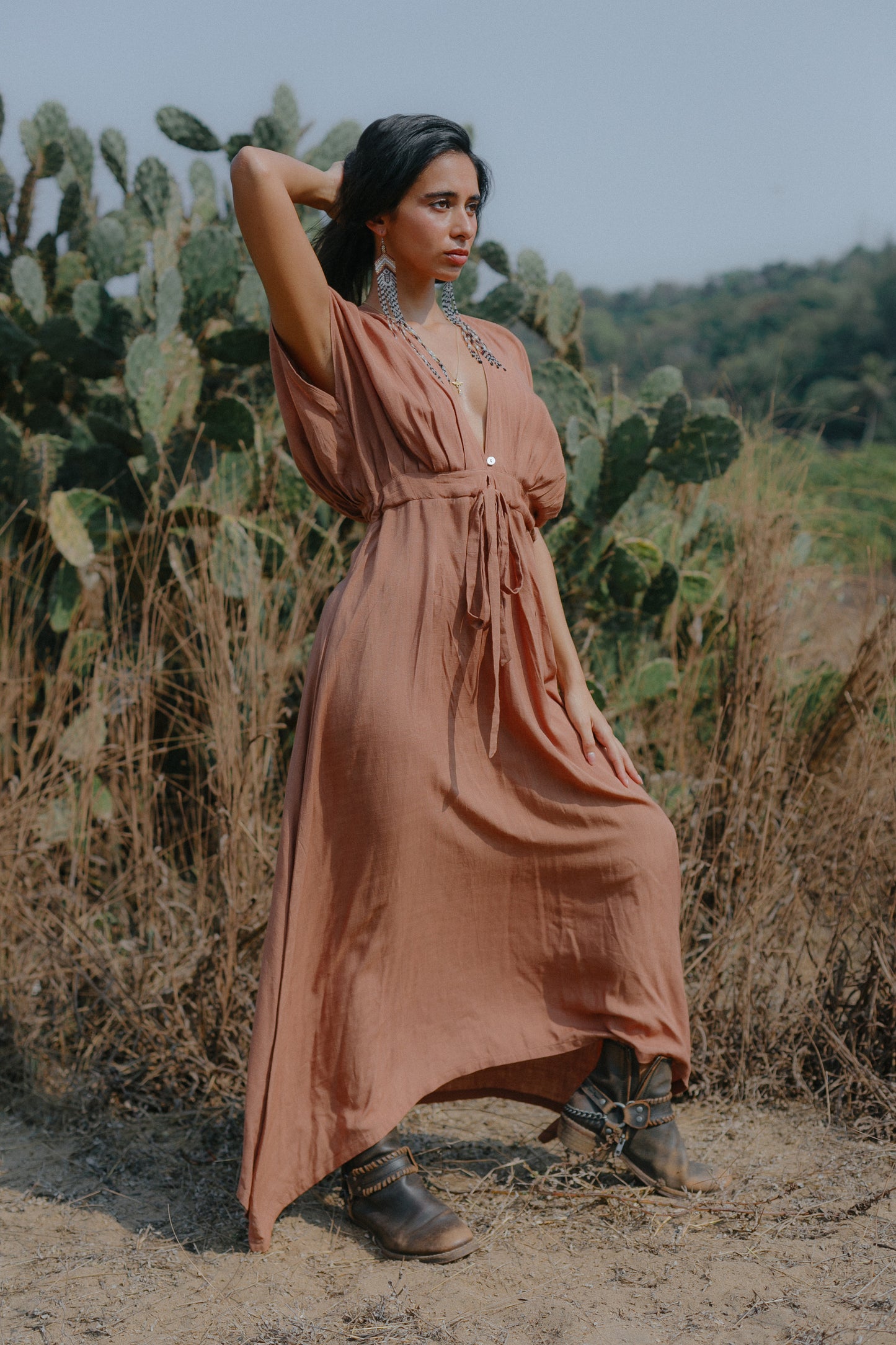 The Willow Dress - Dusty light brown