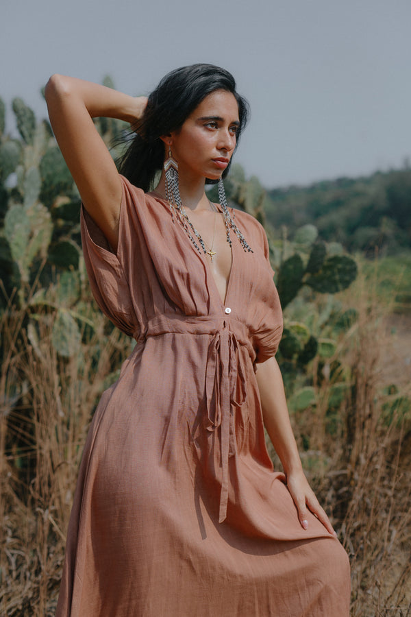 The Willow Dress - Dusty light brown