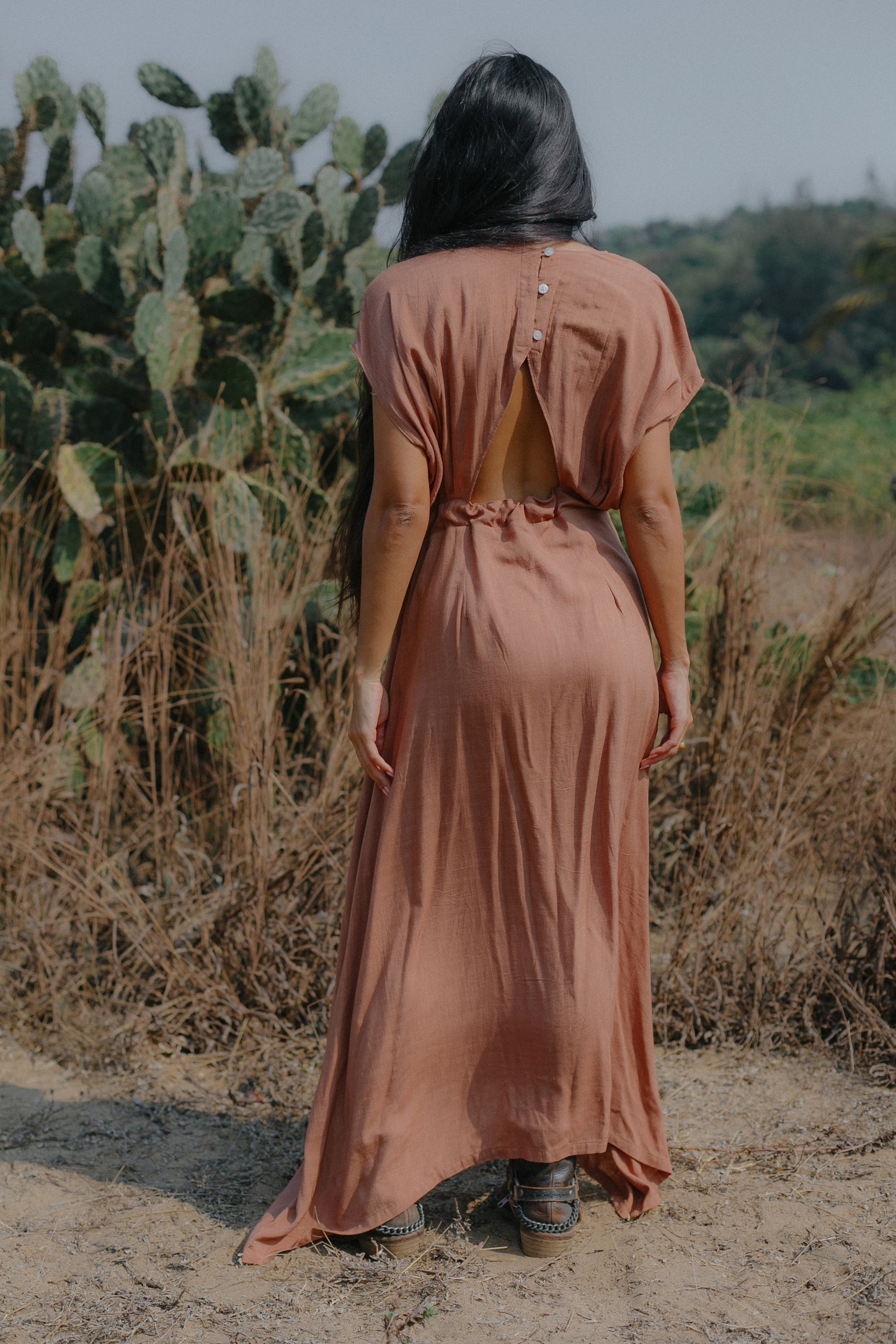 The Willow Dress - Dusty light brown