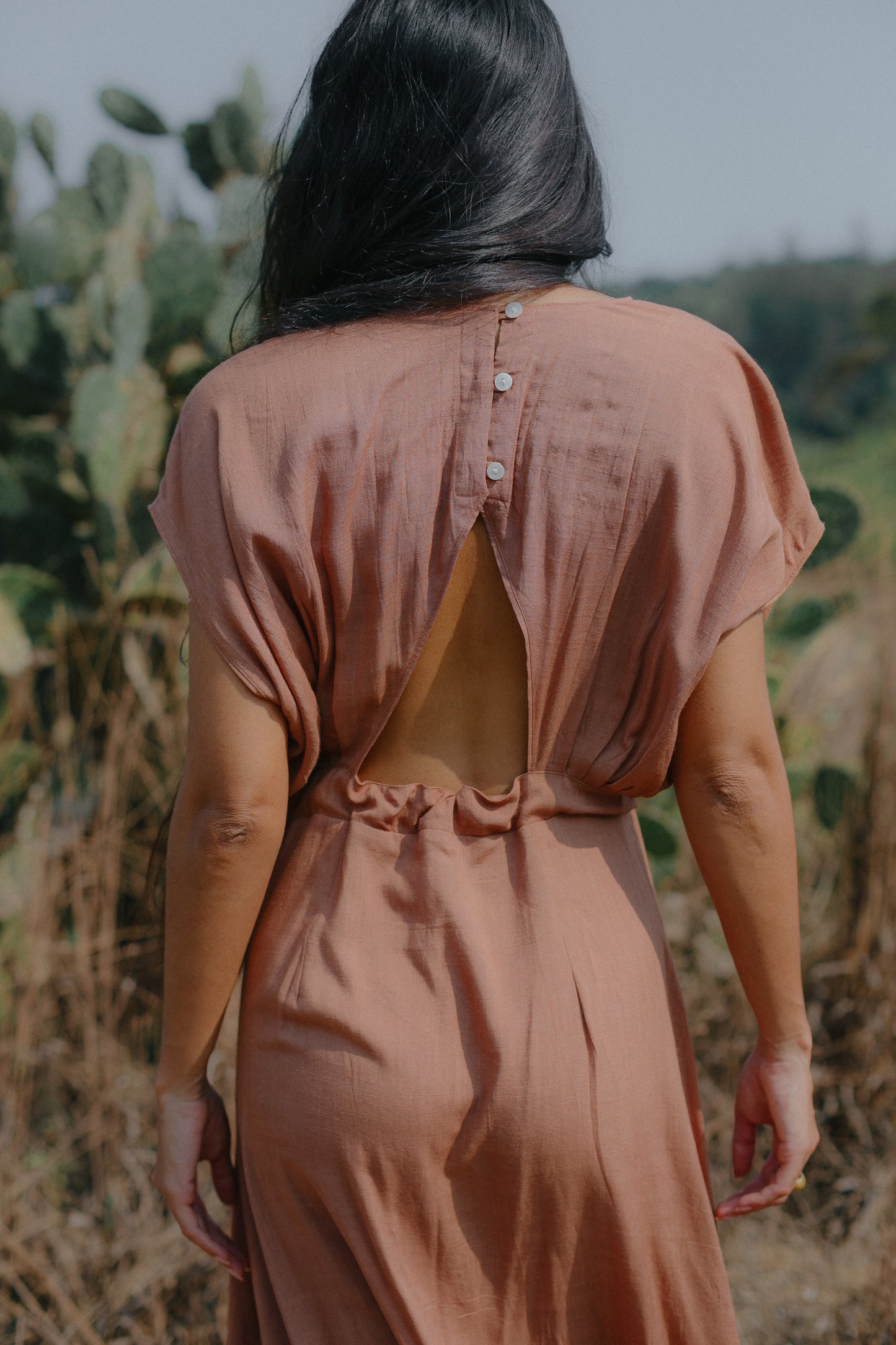The Willow Dress - Dusty light brown