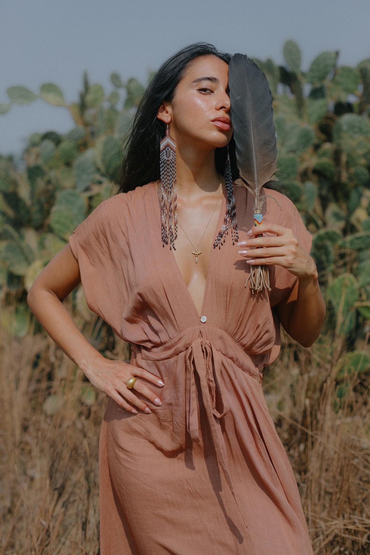 The Willow Dress - Dusty light brown