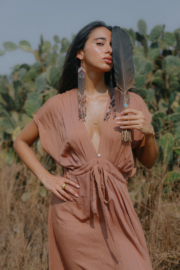 The Willow Dress - Dusty light brown