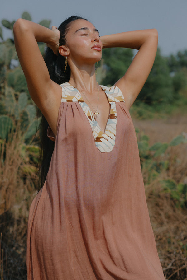 Mona dress Dusty light brown