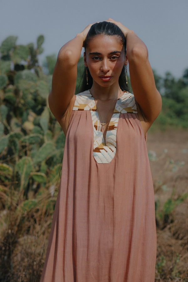 Mona dress Dusty light brown