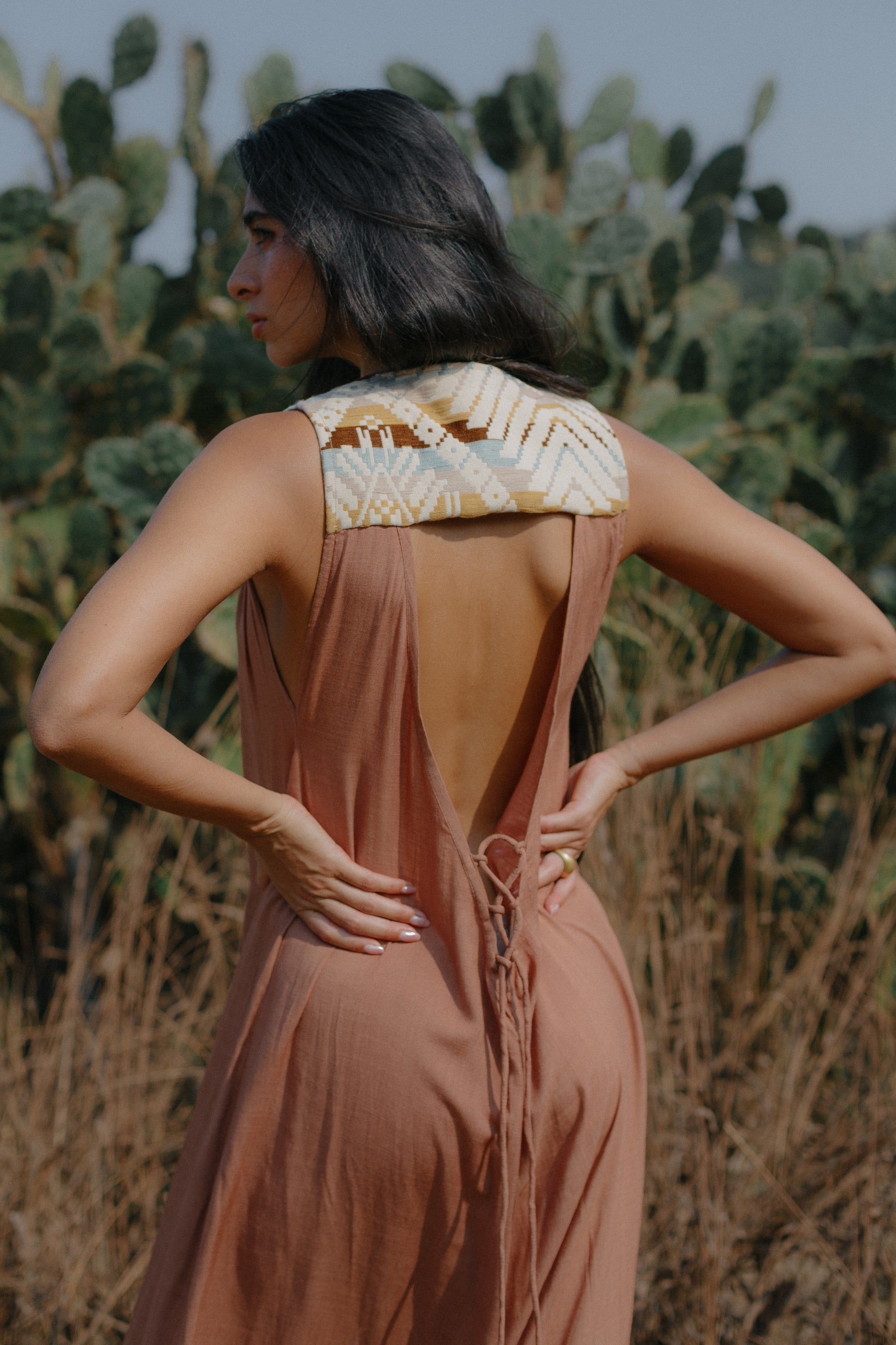 Mona dress Dusty light brown A M A N Z I Mona dress Dusty light brown A M A N Z I