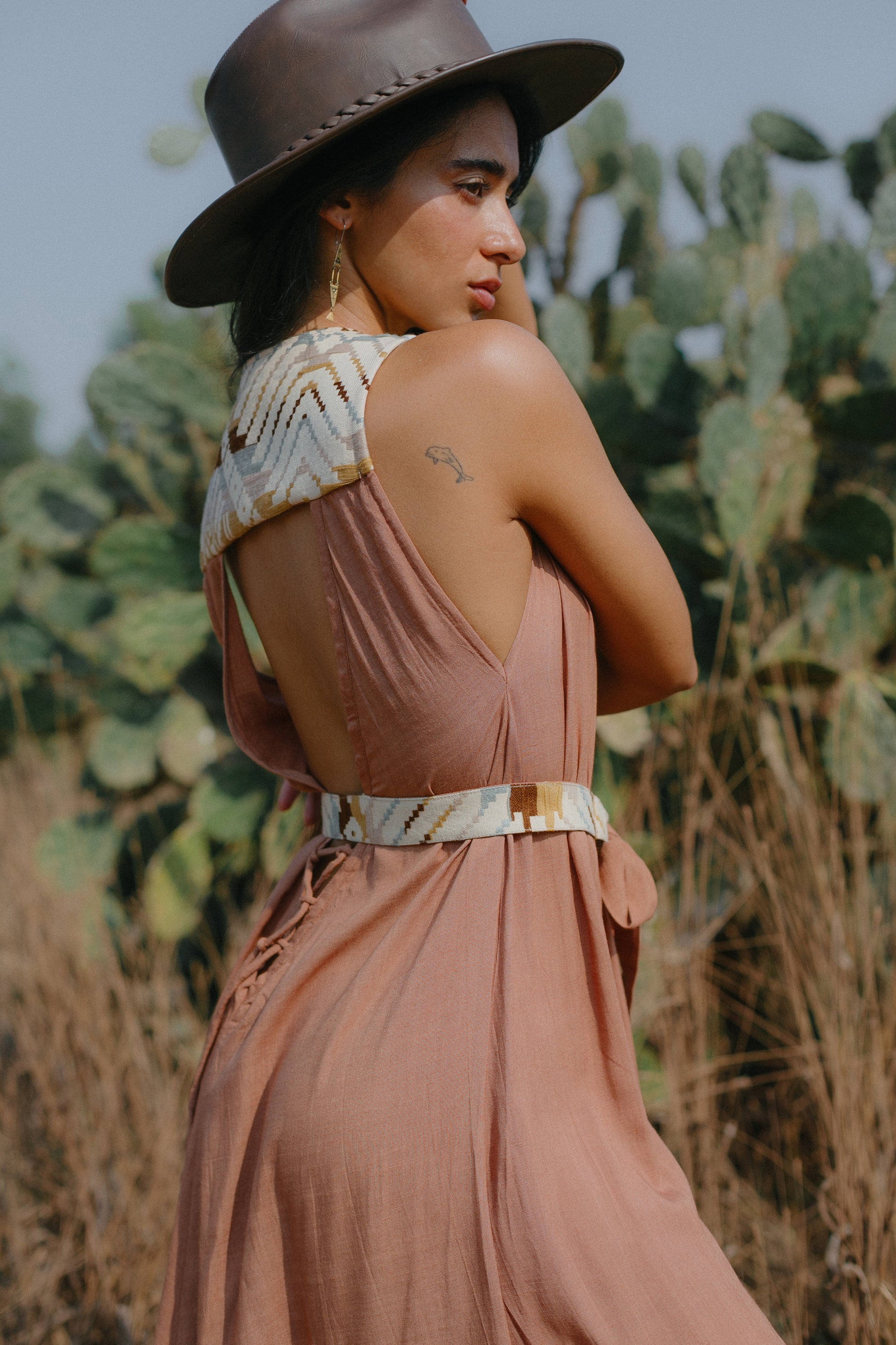 Mona dress Dusty light brown Mona dress Dusty light brown