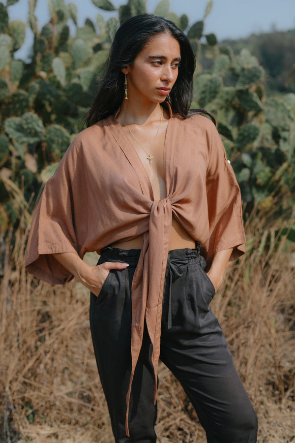Yanssa Top dusty light brown