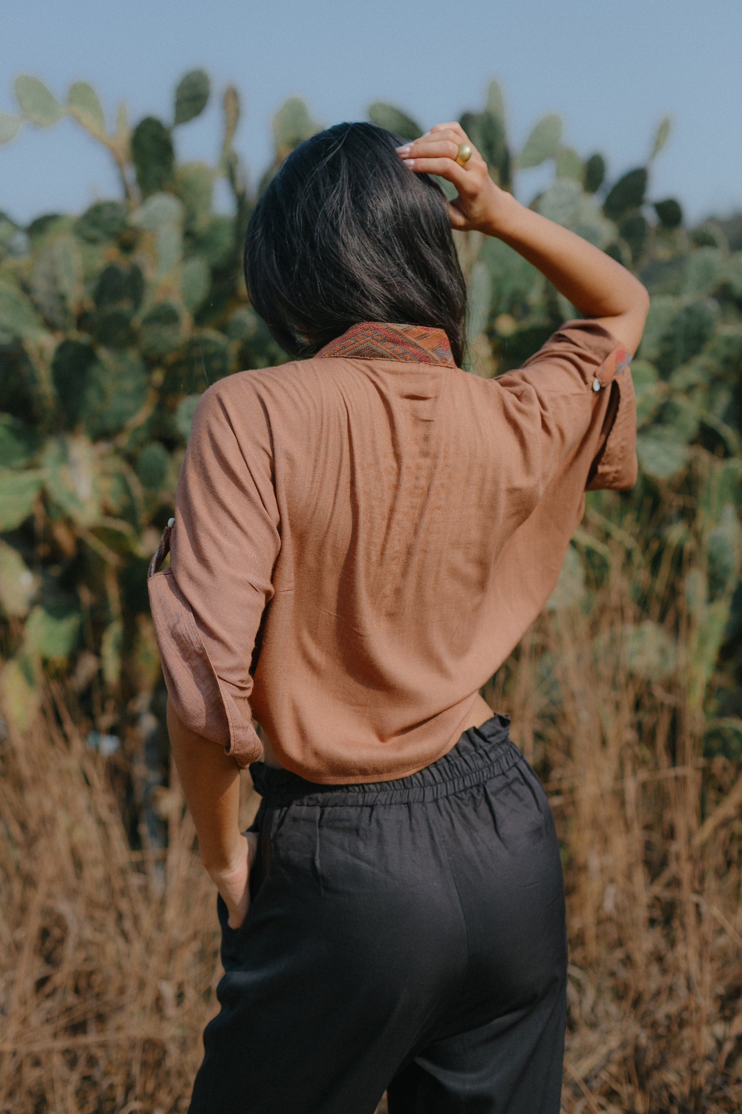 Yanssa Top dusty light brown