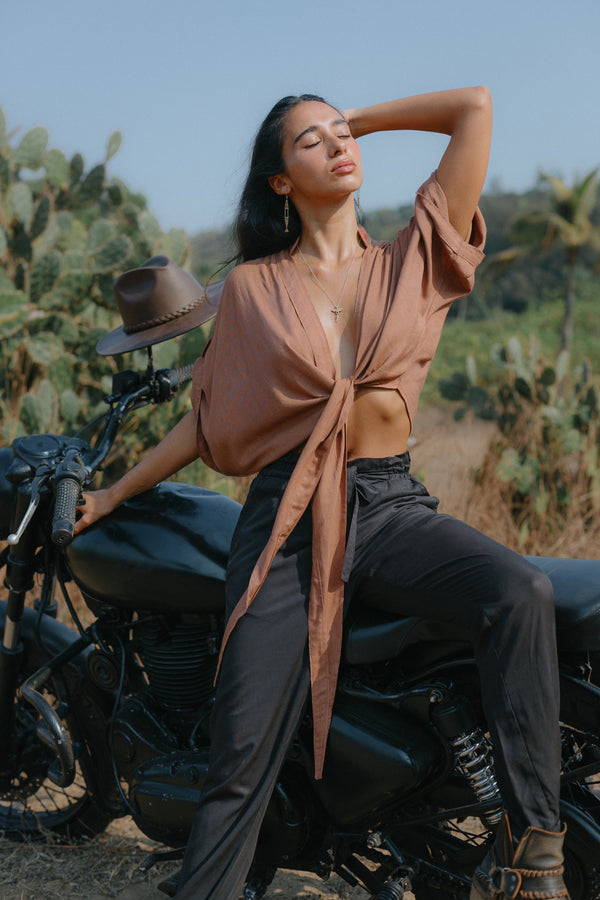 Yanssa Top dusty light brown