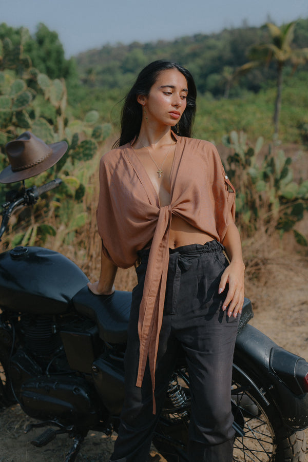 Yanssa Top dusty light brown