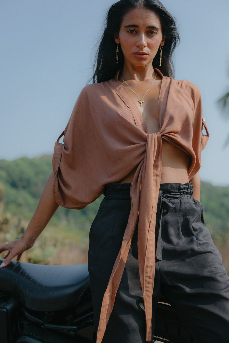 Yanssa Top dusty light brown