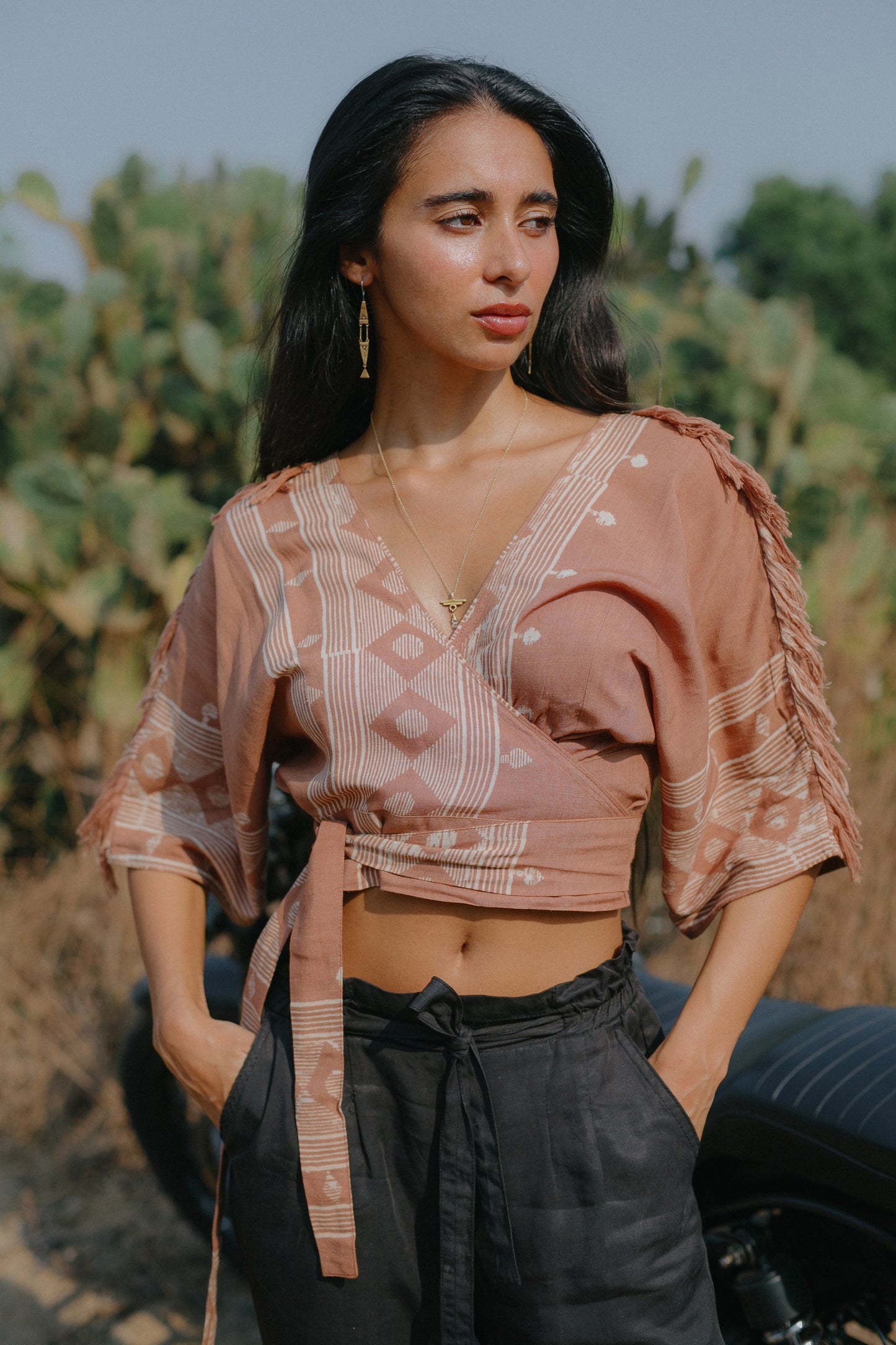 The Munai Top - Dusty light brown