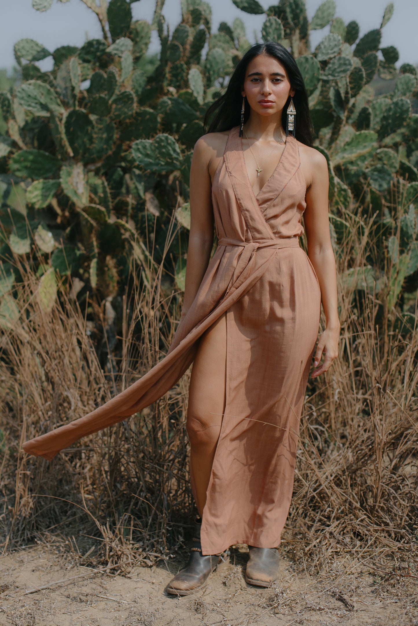 The Mila Dress Dusy light brown