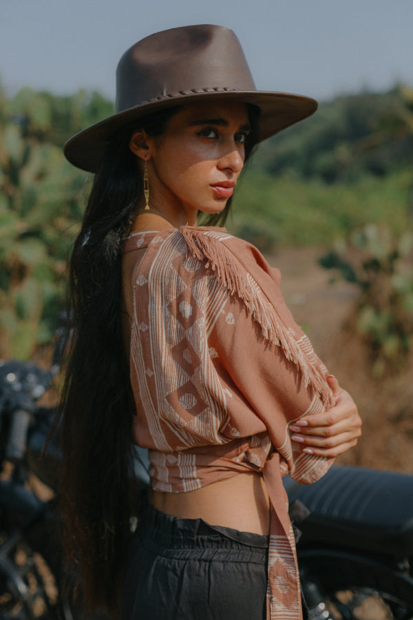 The Munai Top - Dusty light brown