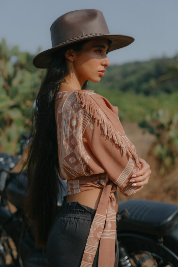 The Munai Top - Dusty light brown