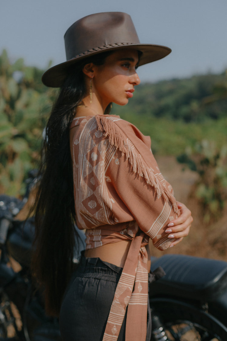 The Munai Top - Dusty light brown