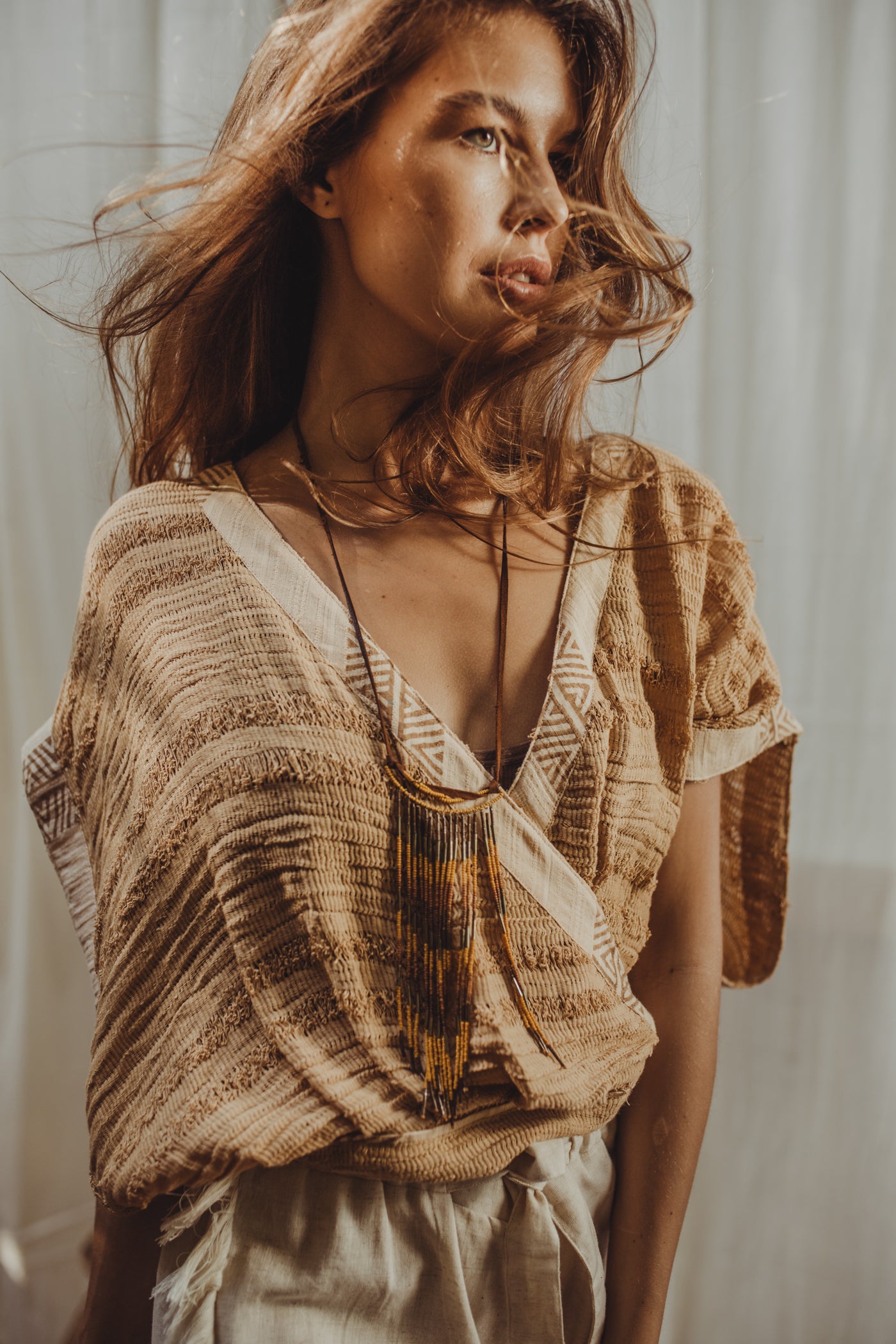 Naya Top - Beige Net