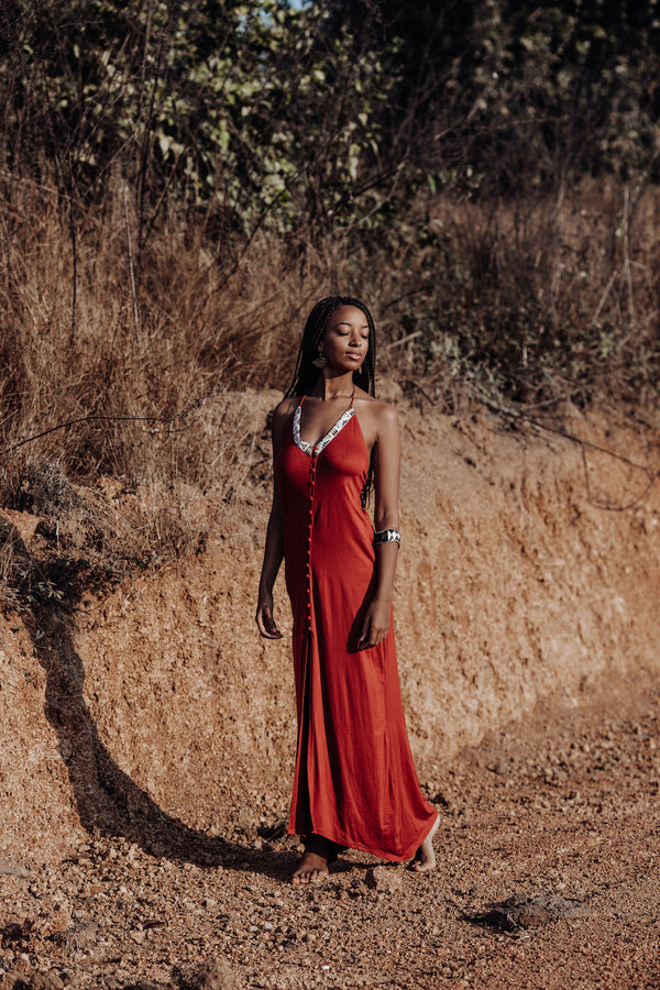Kai Dress - Rusty Red