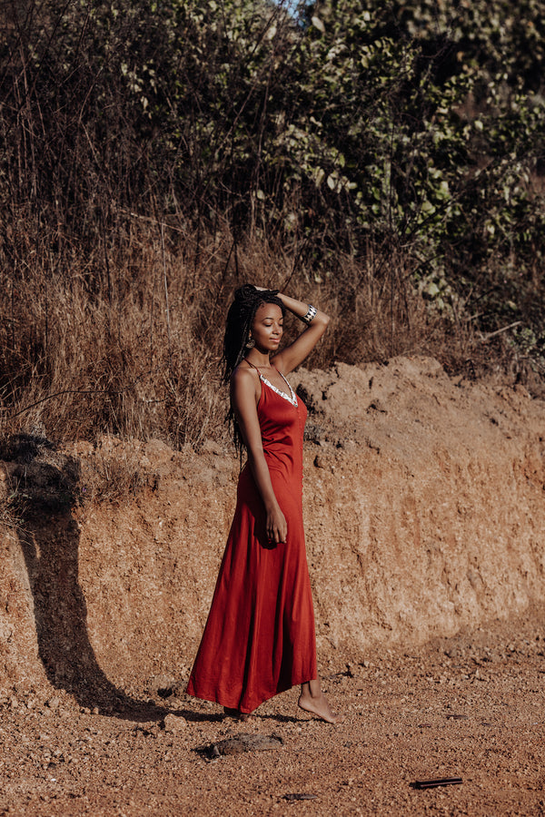 Kai Dress - Rusty Red