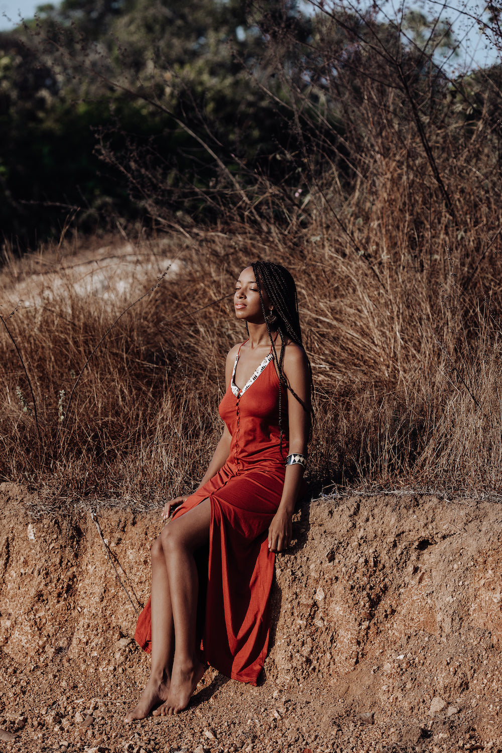 Kai Dress - Rusty Red