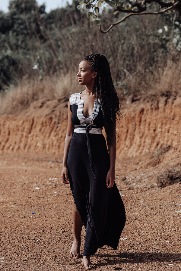 Cura Dress - Tribal Black – A M A N Z I