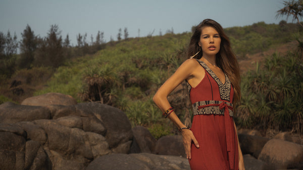 The Nalaya Dress - Rusty Red
