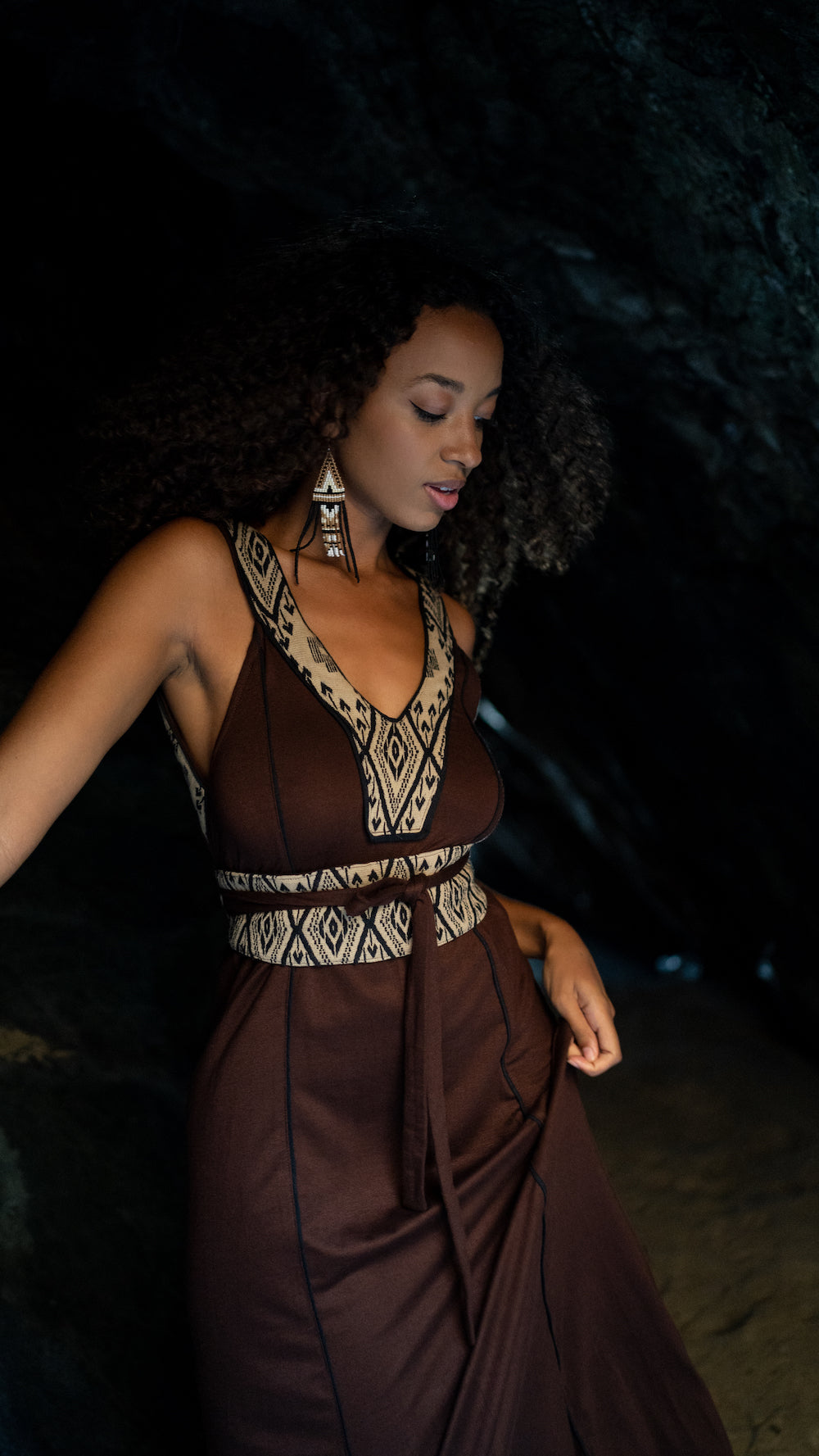 The Nalaya Dress - Brown
