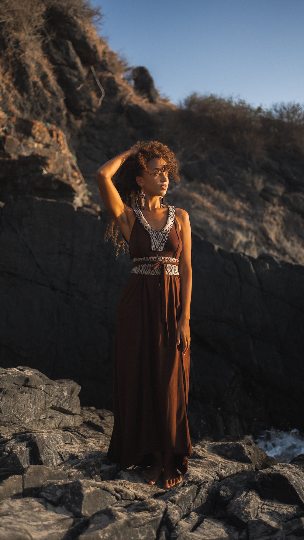The Nalaya Dress - Brown