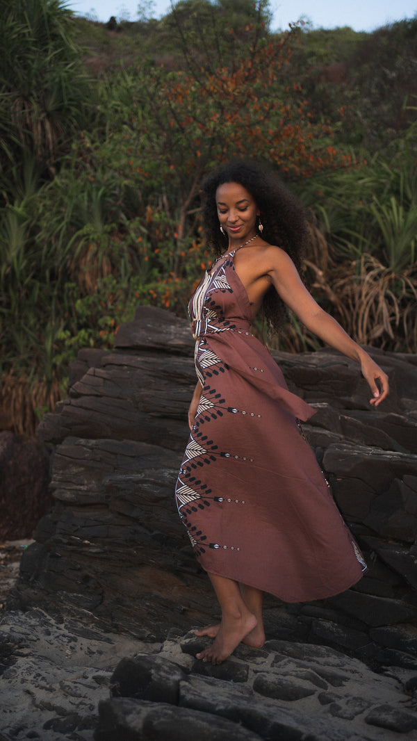 The Diamond Dress - Aubergine