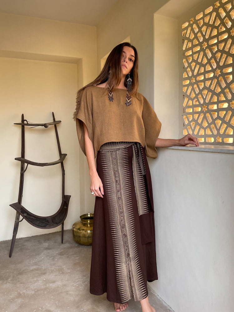 Viento Woven Top - Brown