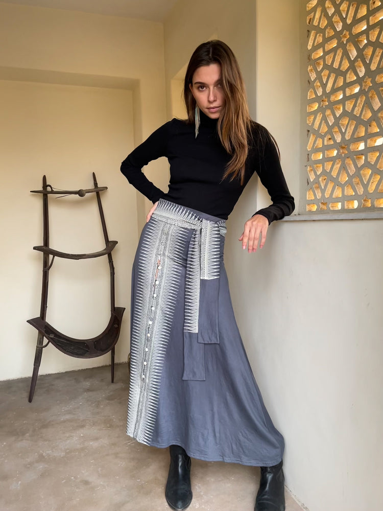 Vinonna Skirt - Silver blue